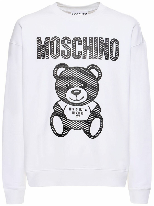Photo: MOSCHINO - Teddy Print Organic Cotton Sweatshirt