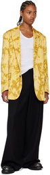 Dries Van Noten Yellow Blunt Blazer