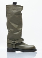 Burberry Leather Saddle High Boots