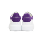 Alexander McQueen White and Purple Oversized Sneakers