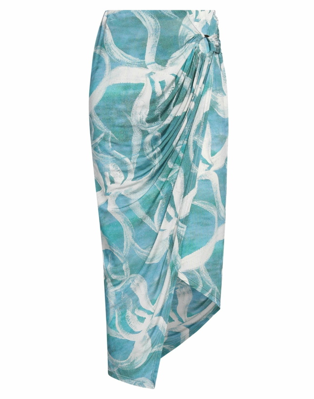 Photo: Louisa Ballou Womens Midi skirt Turquoise
