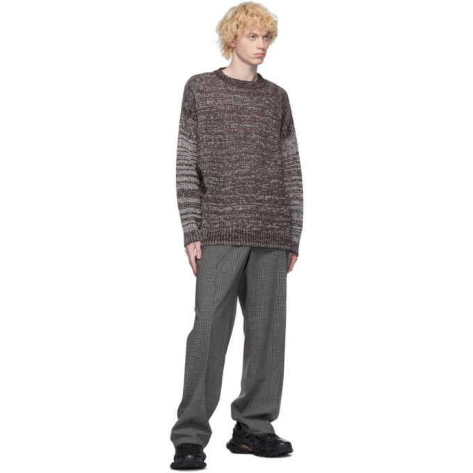 Ottolinger Brown and White Forever Knit Sweater Ottolinger