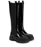 Ganni Patent leather knee-high boots