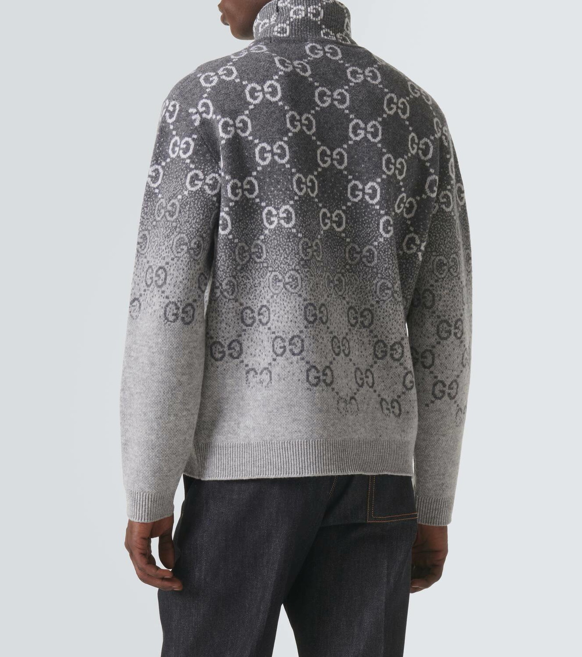 【送料&関税込】Gucci Logo Tag Turtleneck Sweater Gucci GG degradé wool jacquard turtleneck sweater Gucci
