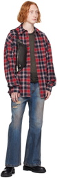 Juun.J Red Check Shirt