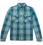 RRL - Matlock Slim-Fit Checked Cotton-Flannel Shirt - Blue