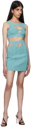 Herve Leger BlueRecycled Rayon Tank Top