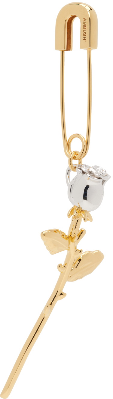 AMBUSH Gold Rose Charm Single Earring