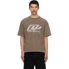 Off-White Brown 'OW' Racing Skate T-shirt