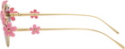 LOEWE Gold & Pink Paula's Ibiza Daisy Field Sunglasses