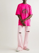 VETEMENTS - Logo-Print Cotton-Jersey T-Shirt - Pink