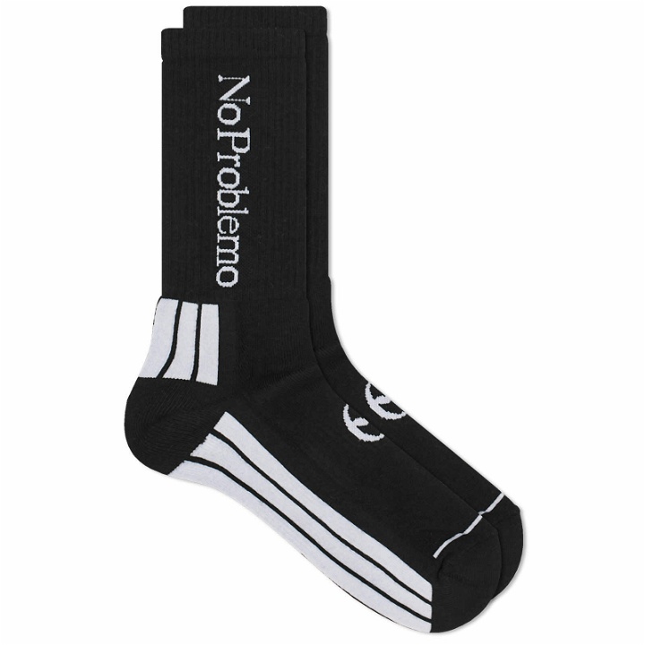 Photo: NoProblemo Men's Logo Socks in Black