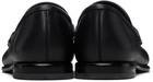 Ferragamo Black Gancini Buckle Loafers