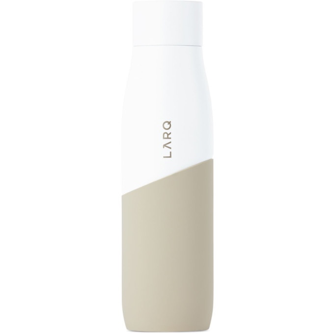 Photo: LARQ White and Taupe Movement Self-Cleaning Bottle, 24 oz