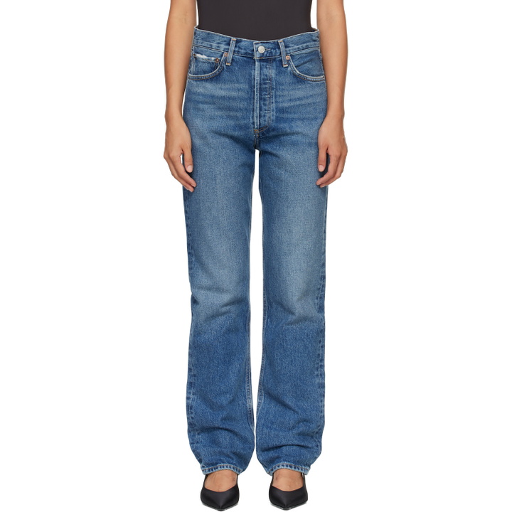 Photo: AGOLDE Blue 90's Mid Rise Straight Jeans