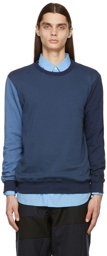 Comme des Garçons Shirt Blue Colorblock Sweatshirt