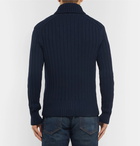 TOM FORD - Steve McQueen Shawl-Collar Ribbed Merino Wool Cardigan - Men - Navy