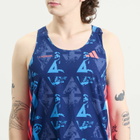 Adidas Running Men's adidas x Labrum Race Singlet in Dark Blue Lucid Red