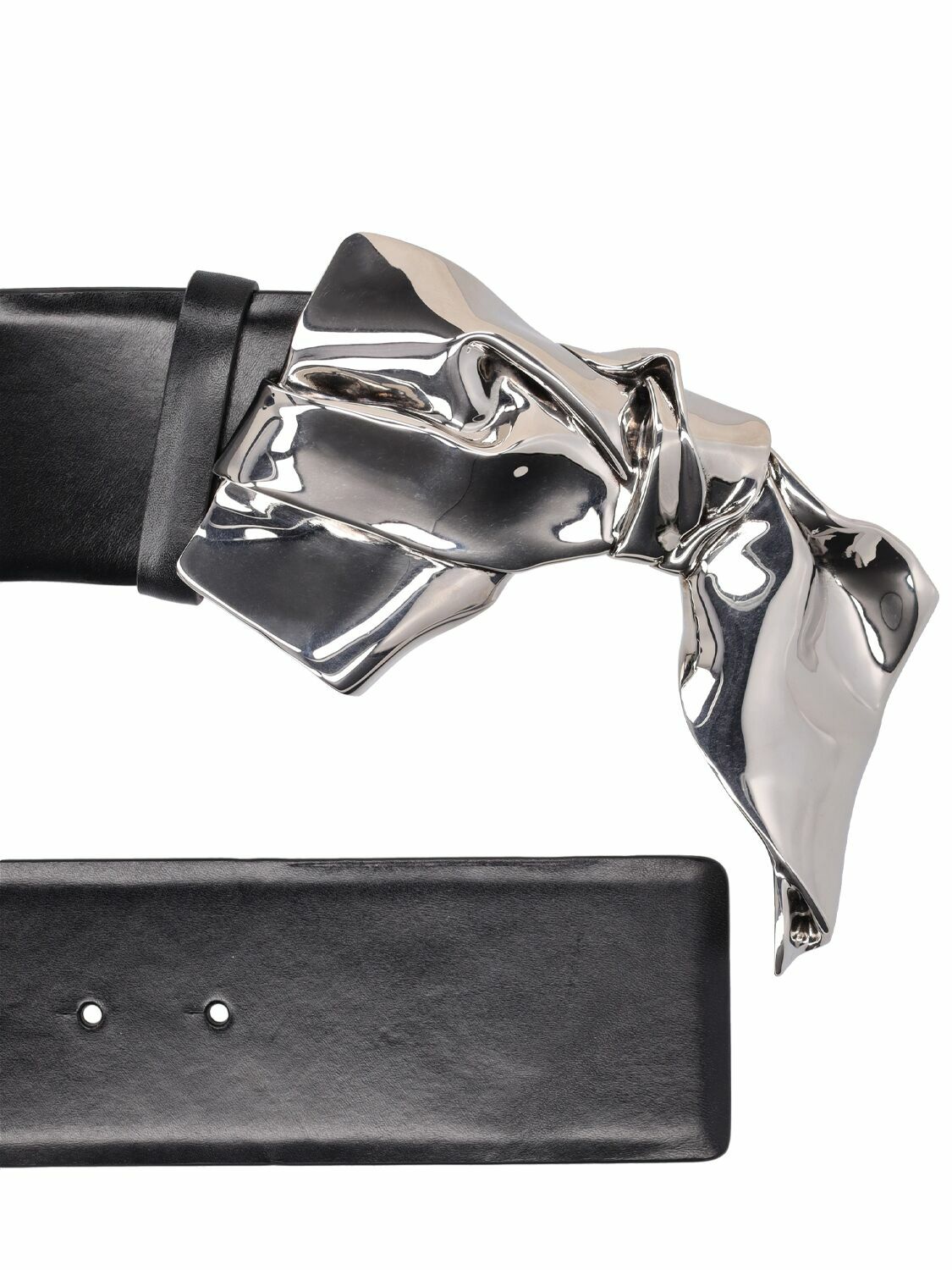 ALEXANDER MCQUEEN - The Metal Fold Leather Belt Alexander  display picture 1