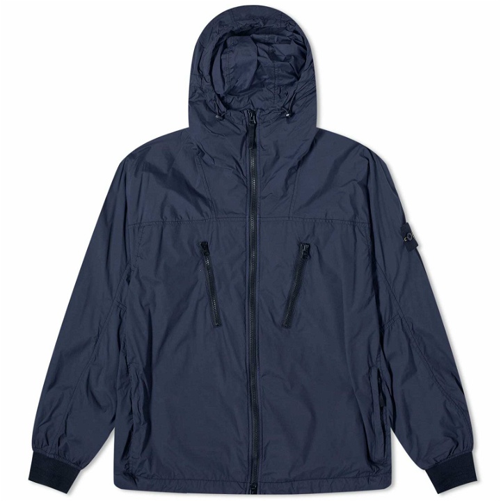 Photo: Stone Island Men's Skin Touch Nylon-TC Packable Jacket in Navy