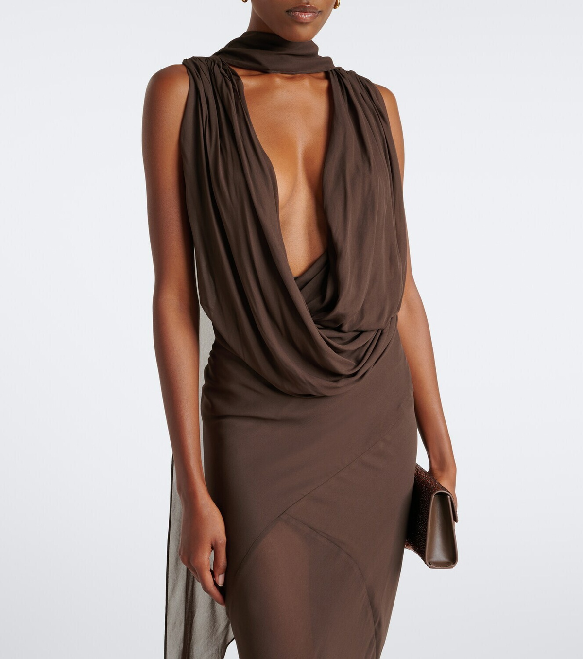 De La Vali Isolde draped goergette top