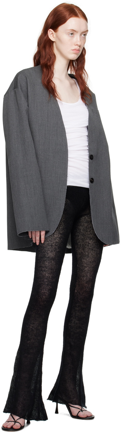 Subtle Le Nguyen Black Brushed Trousers