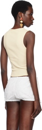 Frankies Bikinis Beige Bella Hadid Edition Reno Tank Top