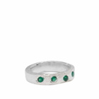 The Ouze Women's Quadruple Stacker Ring in Emerald