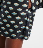 Loewe Clouds silk twill shorts