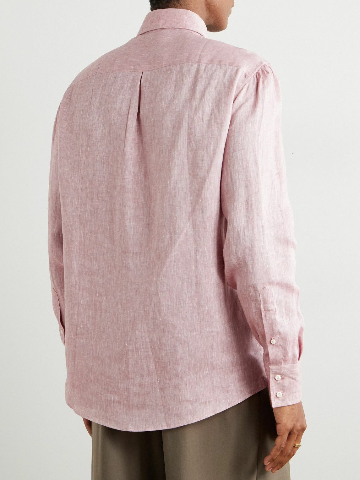 Brunello Cucinelli - Linen Shirt - Pink Brunello Cucinelli