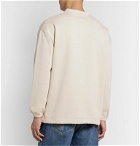 Sasquatchfabrix. - Oversized Embroidered Cotton-Jersey Sweatshirt - Neutrals