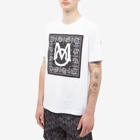 Moncler Men's Bandana Print T-Shirt in White