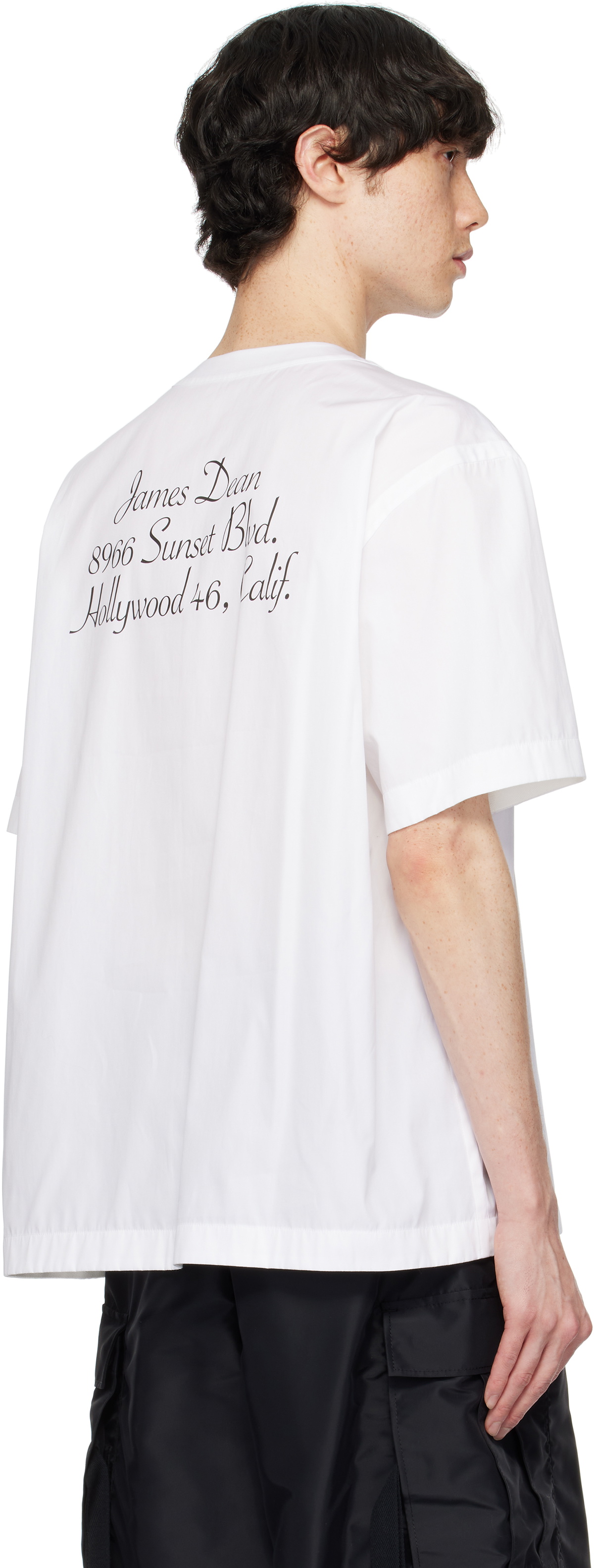 sacai White James Dean Cotton Poplin T-shirt Sacai
