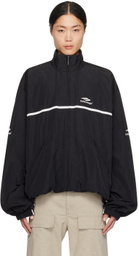 Balenciaga Black Embroidered Track Jacket
