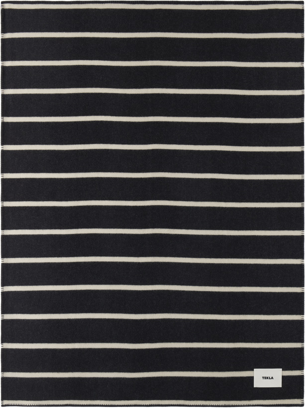 Photo: Tekla Black & Off-White Lambswool Blanket