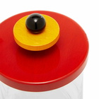 Alessi Glass Jar in Red/Black/Yellow