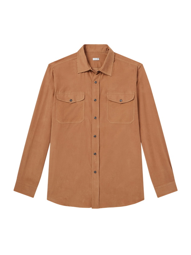 Photo: Caruso - Cotton-Corduroy Shirt - Brown