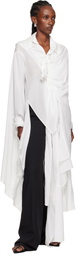 YOHJI YAMAMOTO White Draped Blouse
