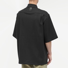 VTMNTS Men's Zip-up Short Sleeve Shirt in Black