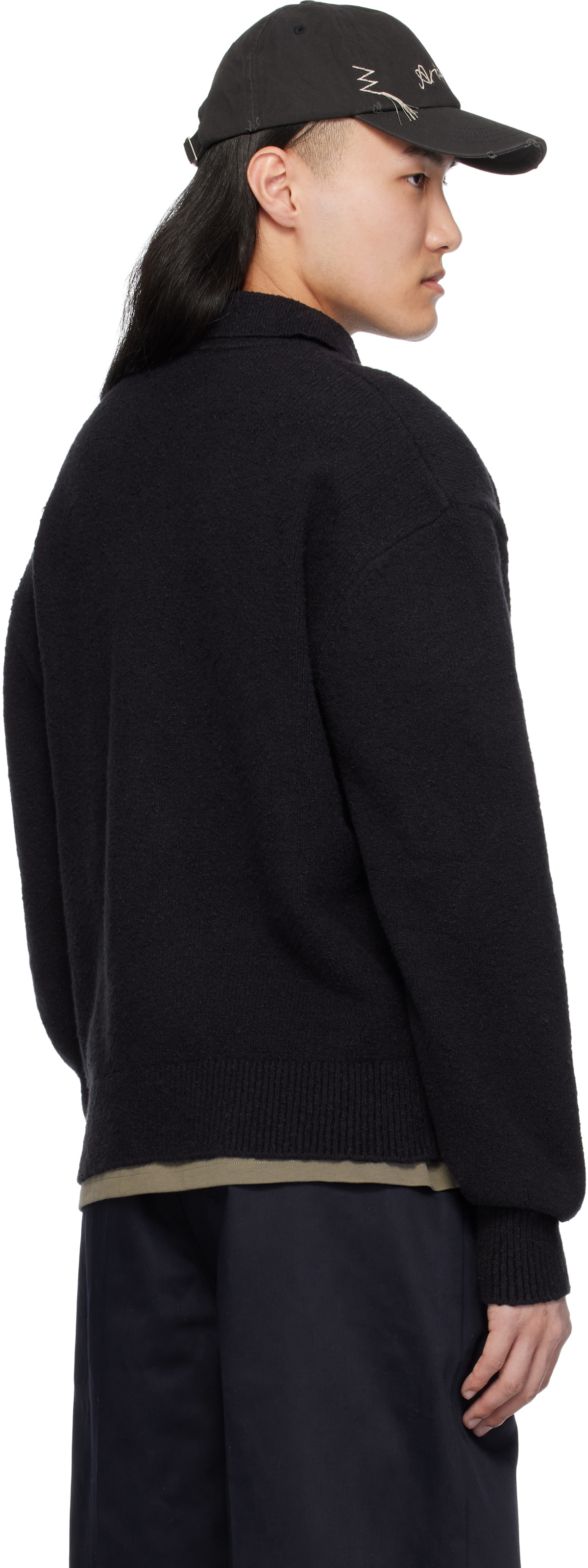 Axel Arigato Black Scribble Polo Sweater