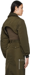 VAQUERA Khaki Cropped Bomber Jacket