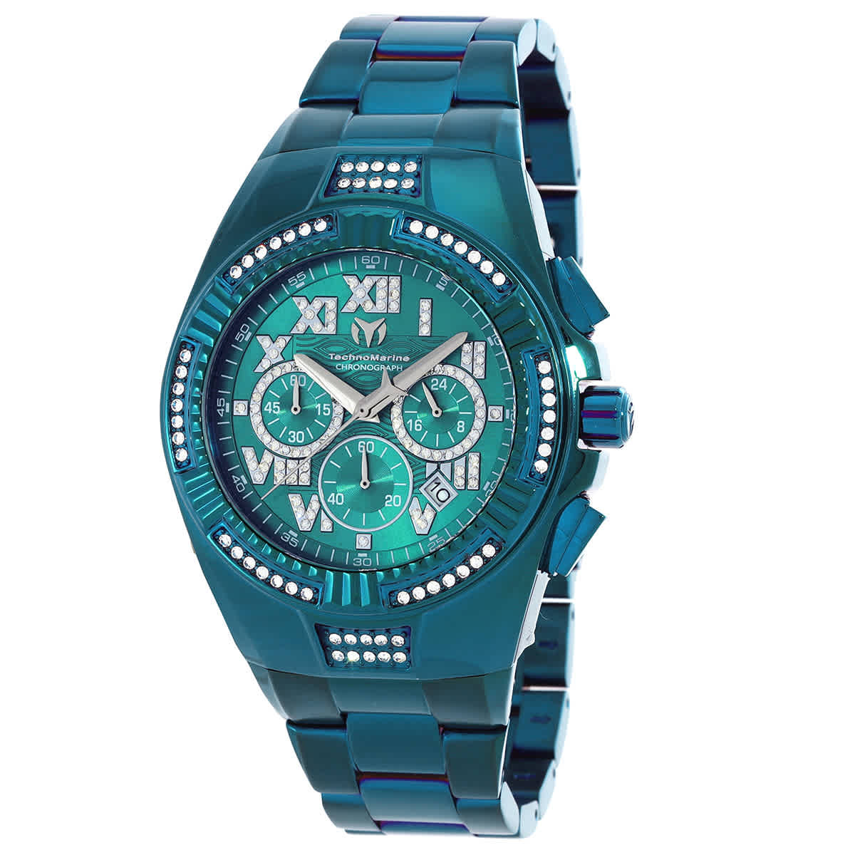 NWT Technomarine Cruise Chronograph Quartz Crystal Green Dial Men\'s Watch Technomarine Cruise Chronograph Quartz Crystal Green Dial  main image 3