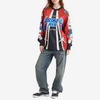 Air Jordan x Nigel Sylvester M J Bike Jersey in Cinnabar/Black/Lyon Blue