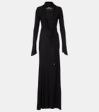 The Attico Cutout crêpe maxi dress