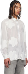 FORMA White Flower Patches LS Zip Shirt