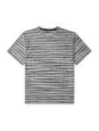 Missoni - Space-Dyed Cotton-Jersey Jacquard T-Shirt - Gray