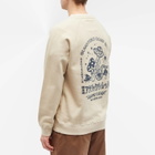 Edwin Men's Agaric Village Crew Sweat in White Pepper