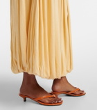 Toteme Croc-effect leather thong sandals