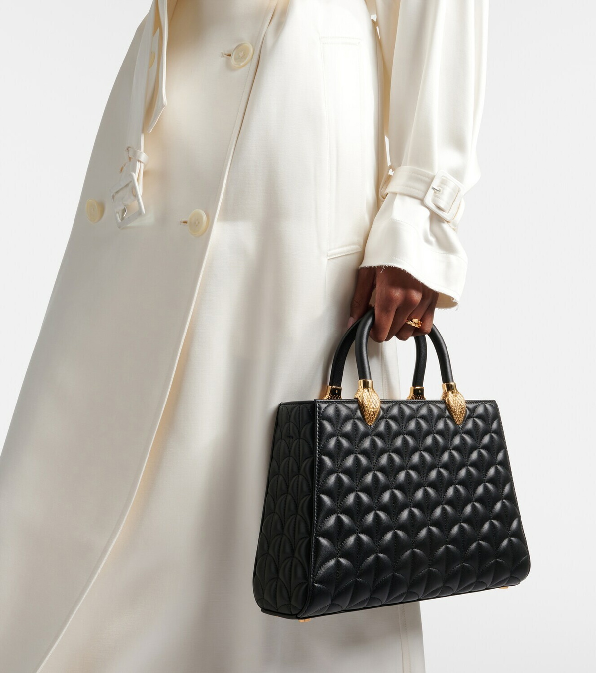 Bvlgari Serpentine Day Duo Medium leather top-handle bag