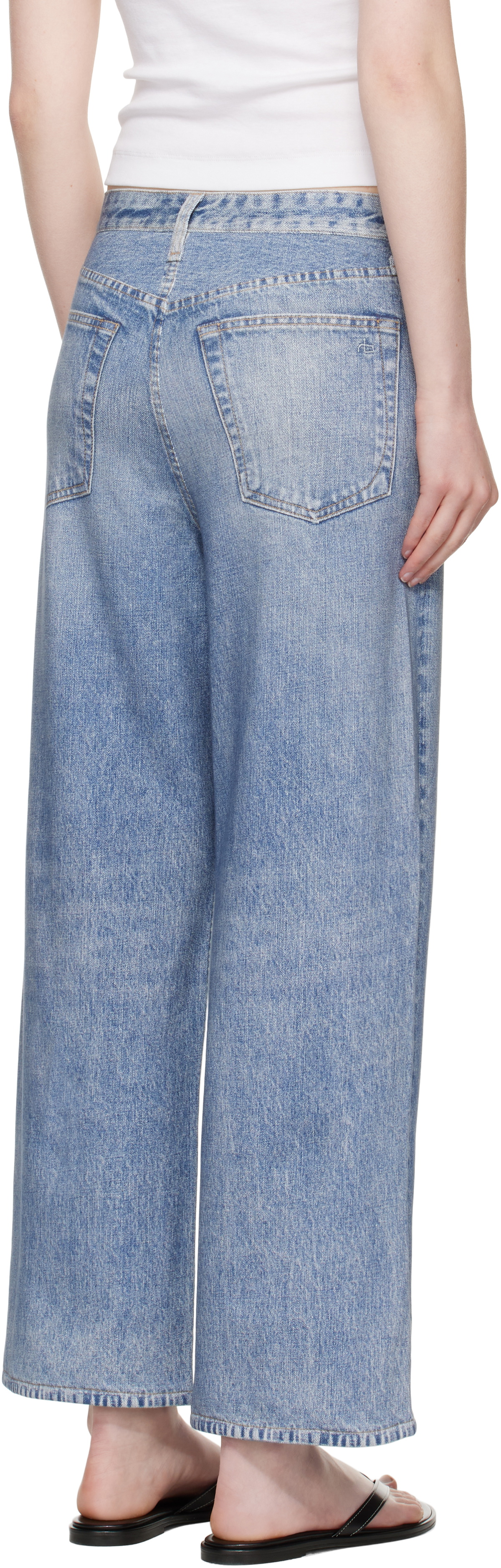 rag & bone Blue Wide Miramar Andi Sweatpants